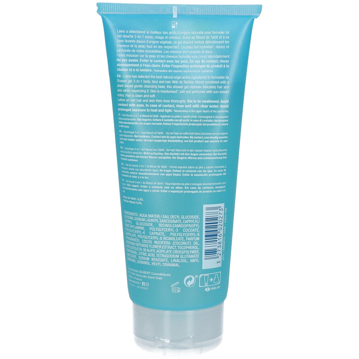 Laino 3 in 1 Shower Gel with Tahitian Monoi