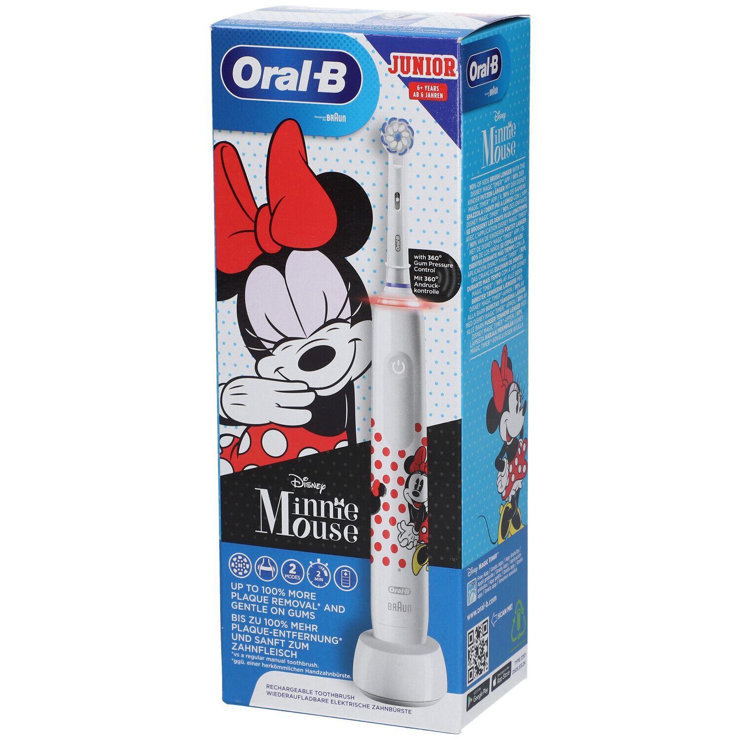 Oral-B Junior D505 Brosse À Dents Électrique Minnie Mouse Blanche