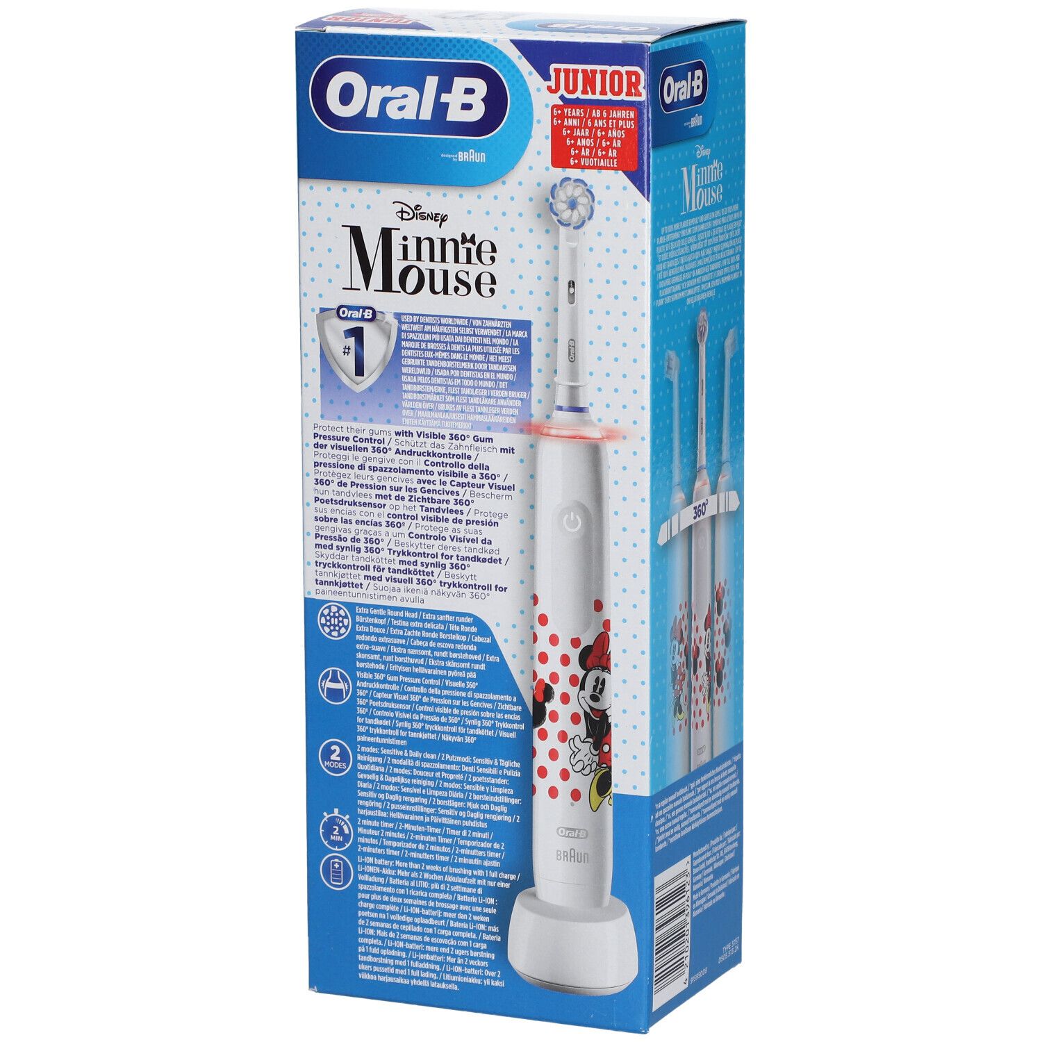 Oral-B Junior D505 Brosse À Dents Électrique Minnie Mouse Blanche