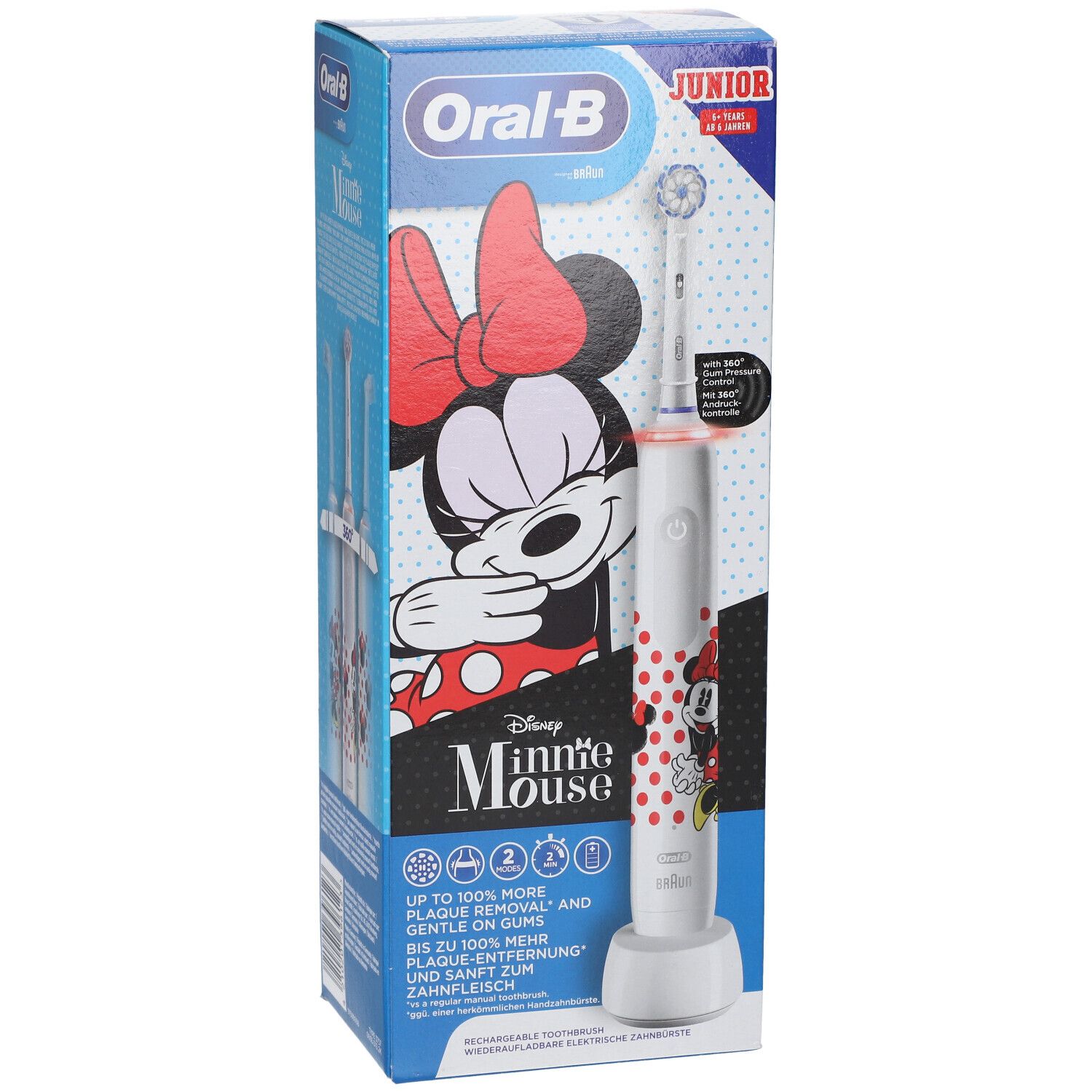 Oral-B Junior D505 Brosse À Dents Électrique Minnie Mouse Blanche