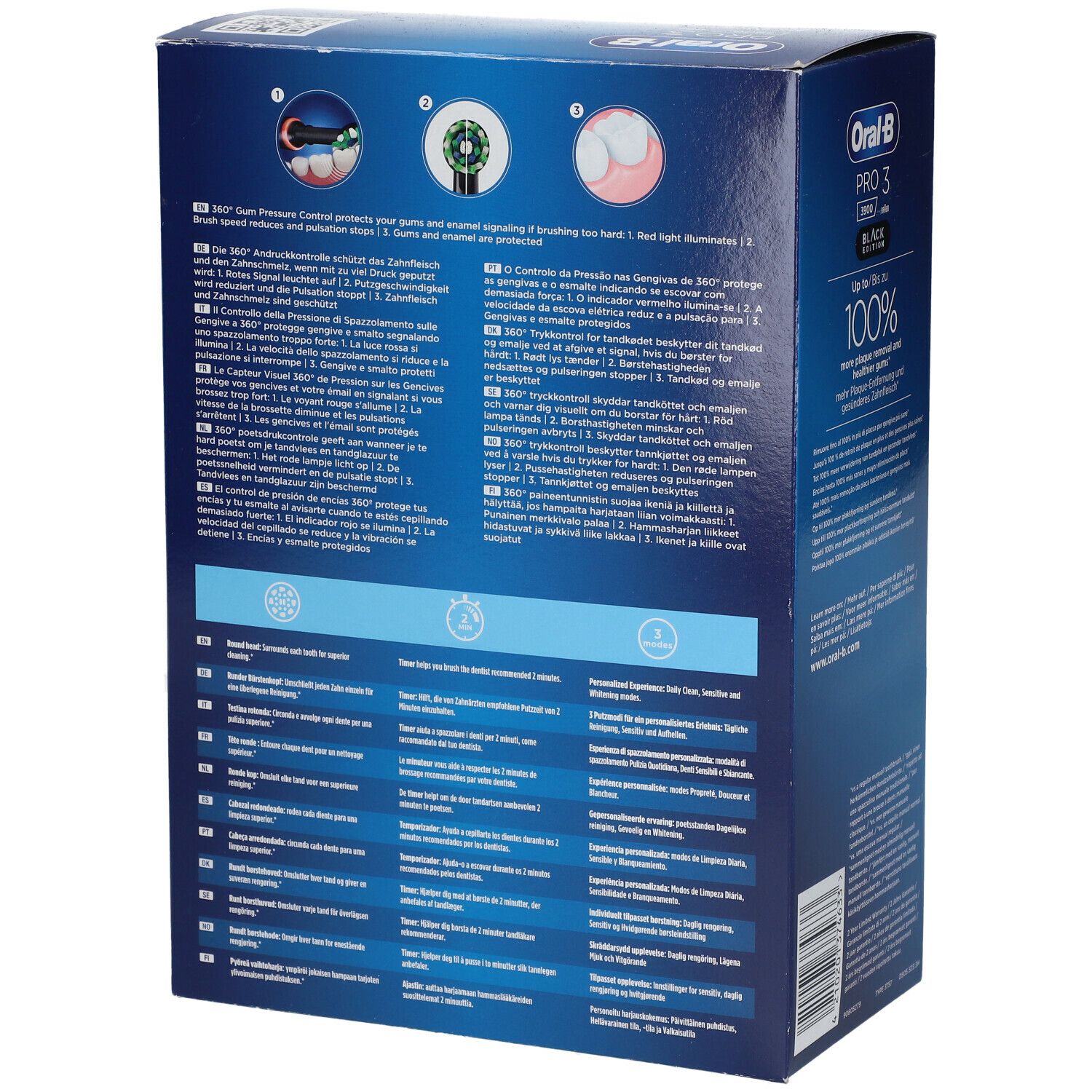 Oral-B Pro 3 3900 Elektrische Tandenborstel Zwart DUO