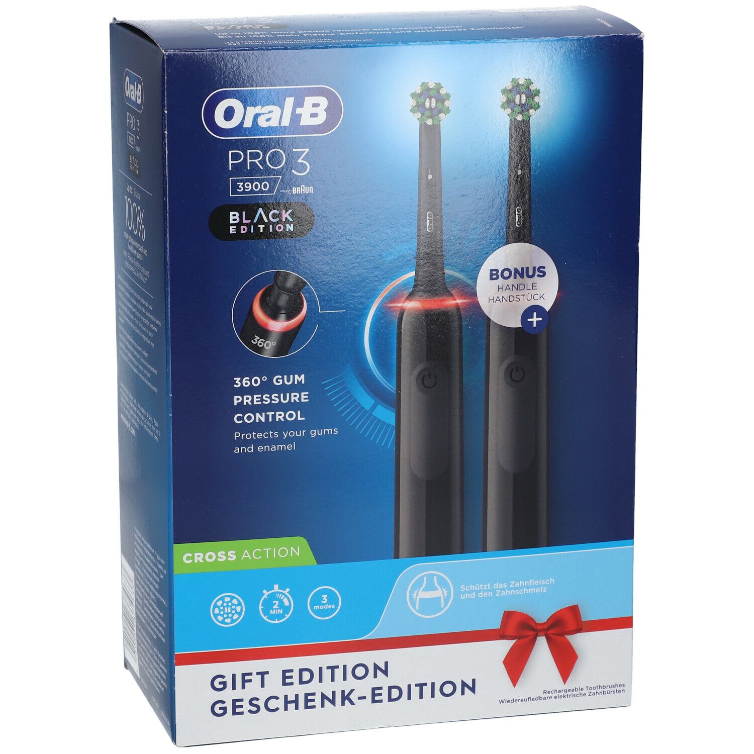 Oral-B Pro 3 3900 Elektrische Tandenborstel Zwart DUO