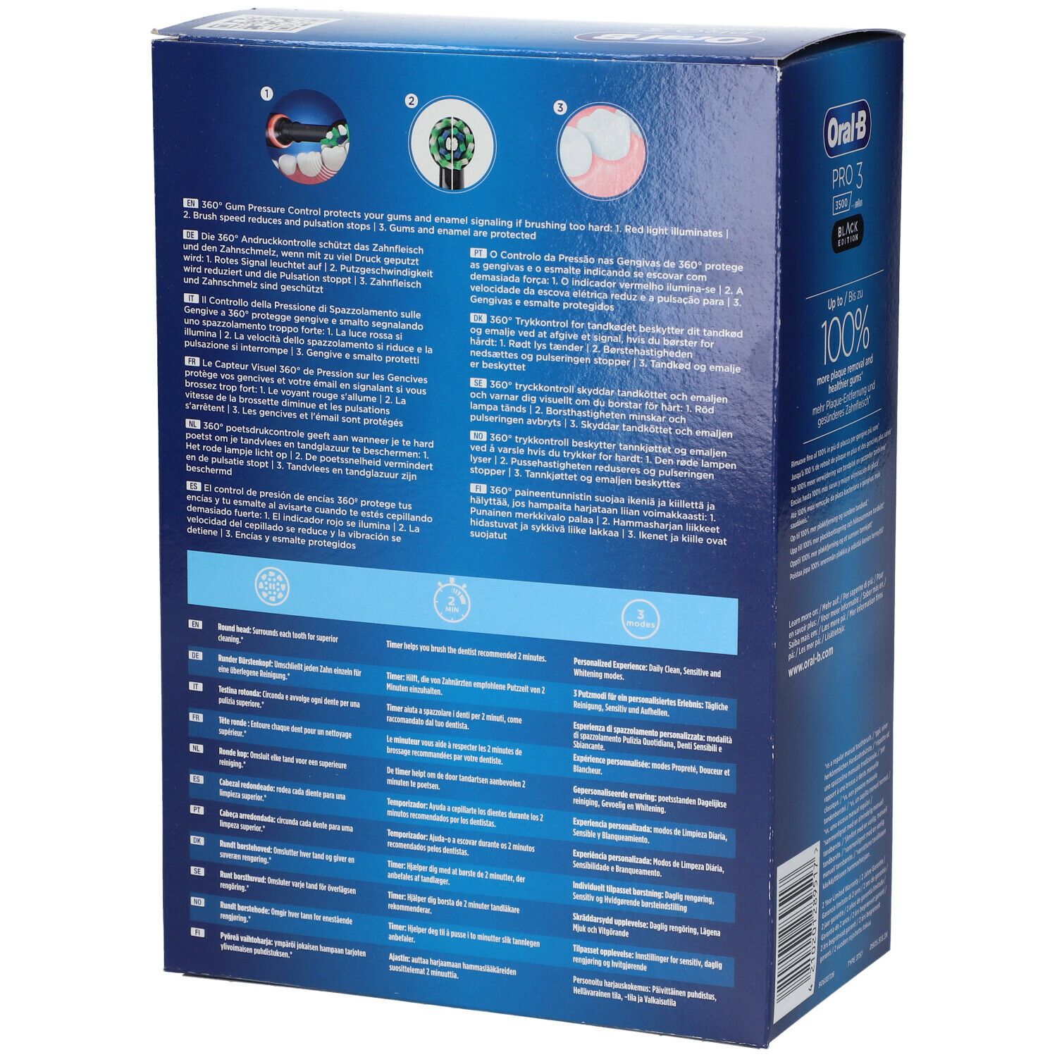 Oral-B Pro 3 3500 Elektrische Tandenborstel Zwart + Travel Case PROMO