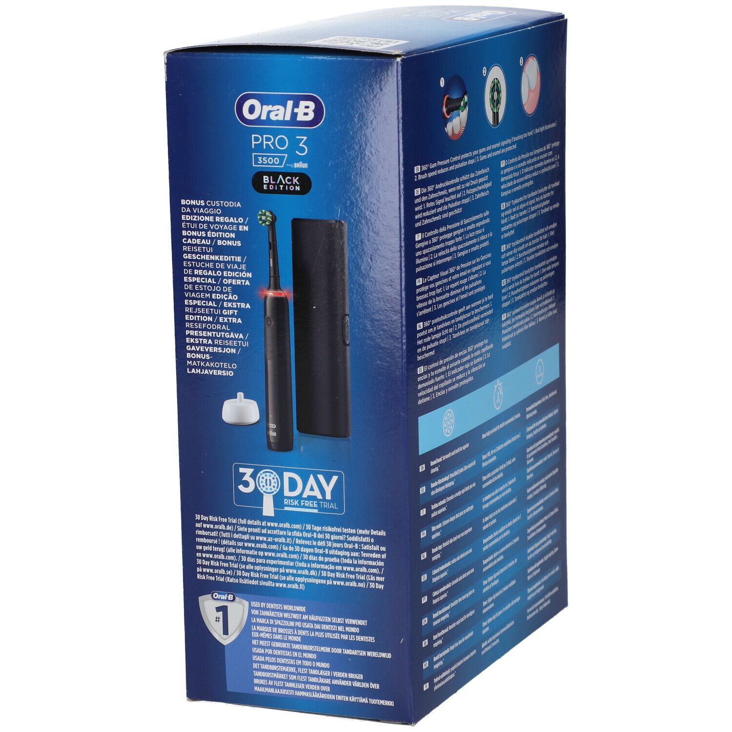Oral-B Pro 3 3500 Elektrische Tandenborstel Zwart + Travel Case PROMO