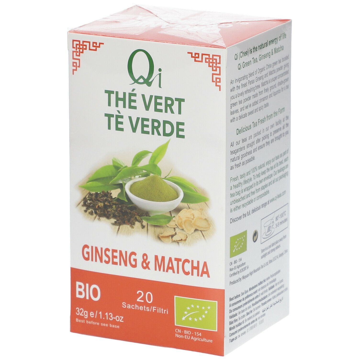 Qi Thé Vert Ginseng et Matcha