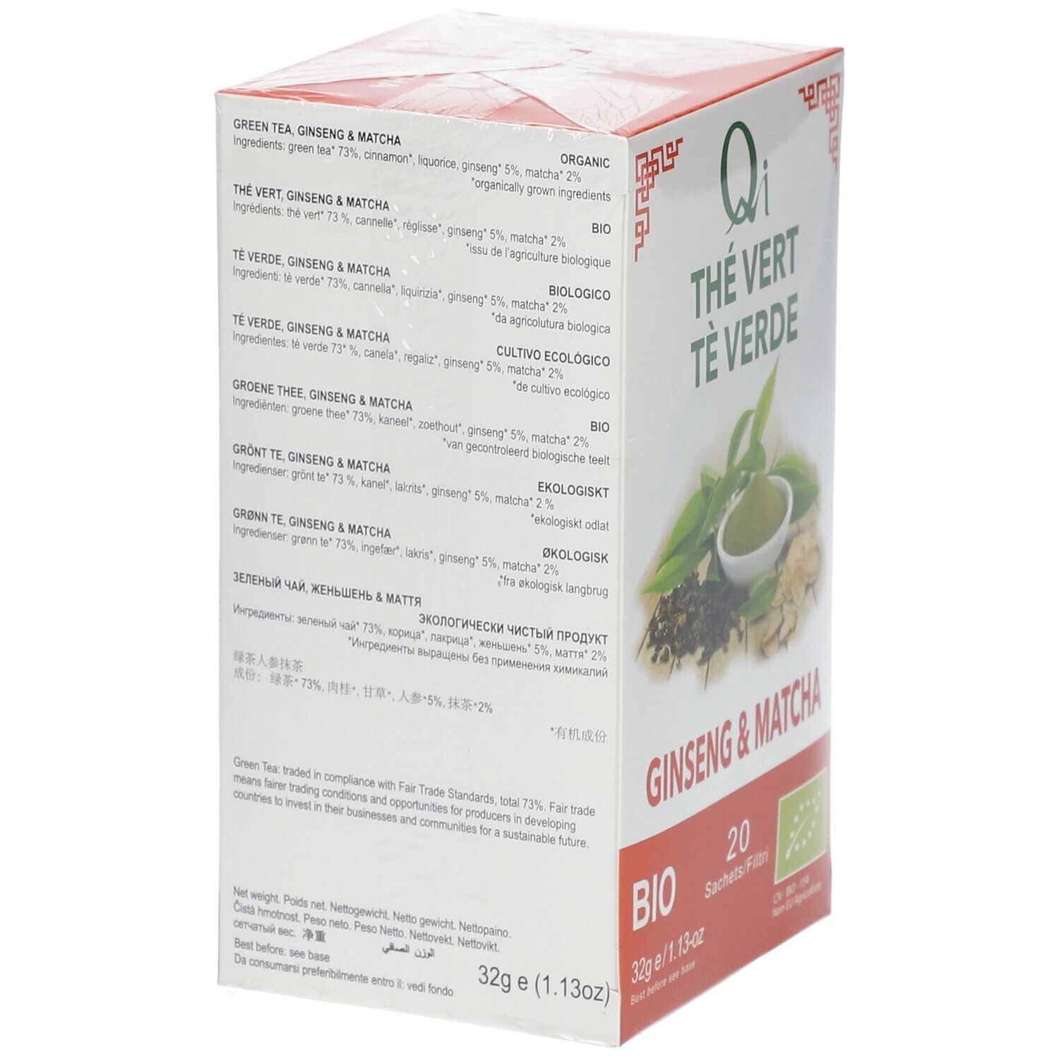 Qi Thé Vert Ginseng et Matcha