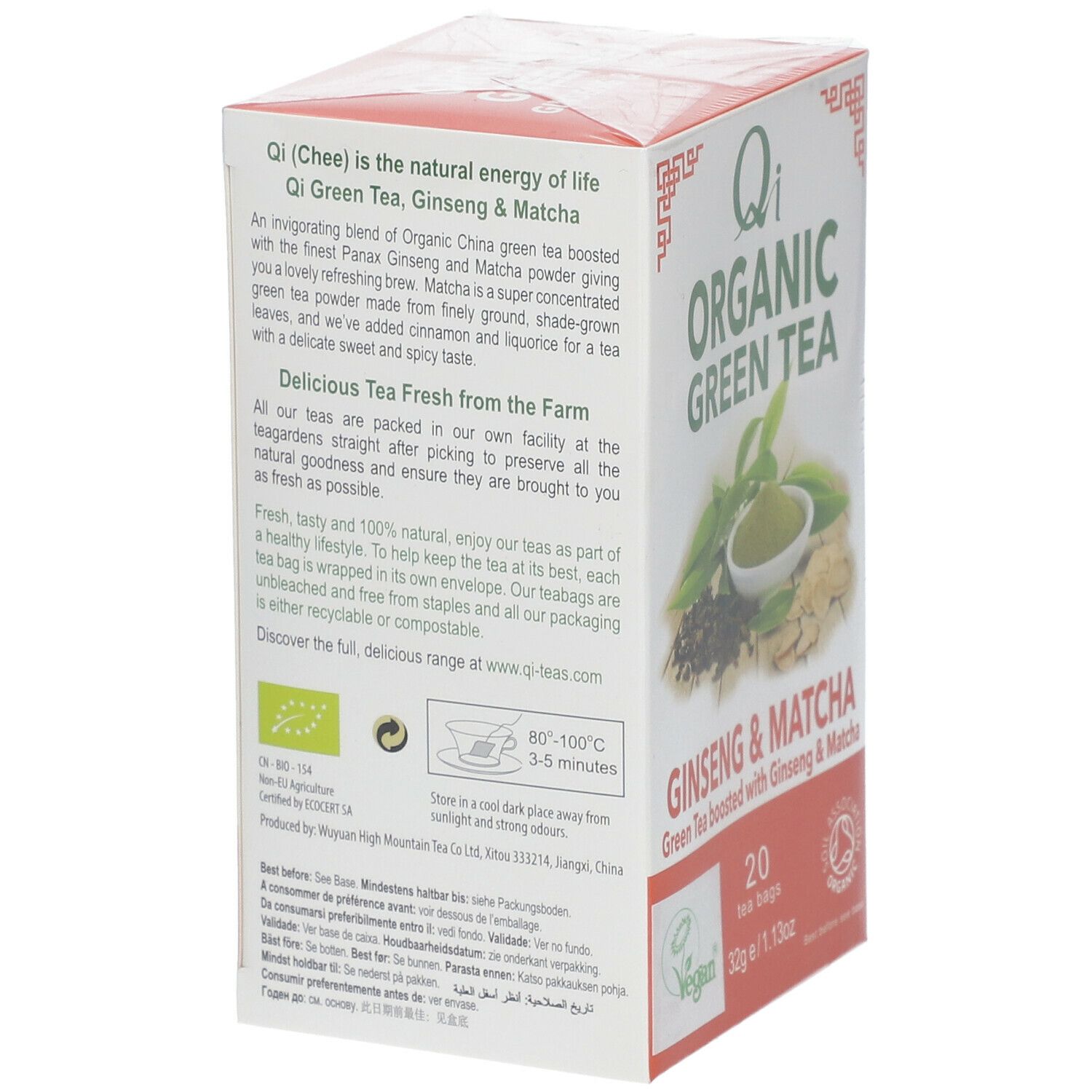 Qi Thé Vert Ginseng et Matcha
