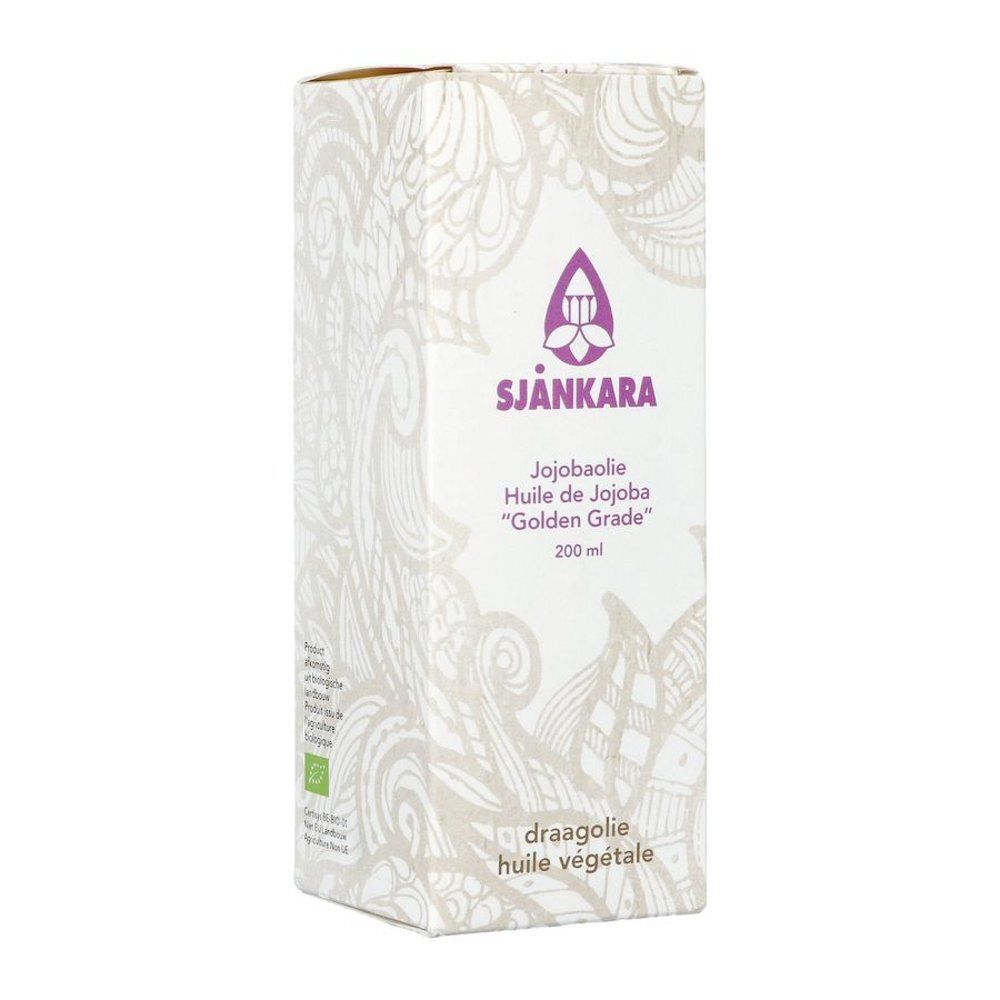 Productverpakking. Witte doos met productnaam, merk en logo.