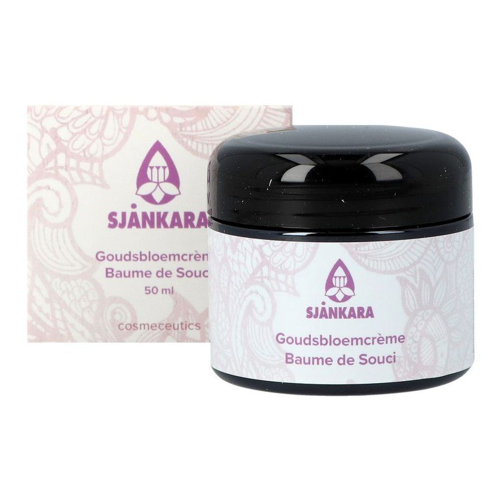 Productverpakking met pot en doos. Pot met zwarte deksel. Doos met logo en productnaam.