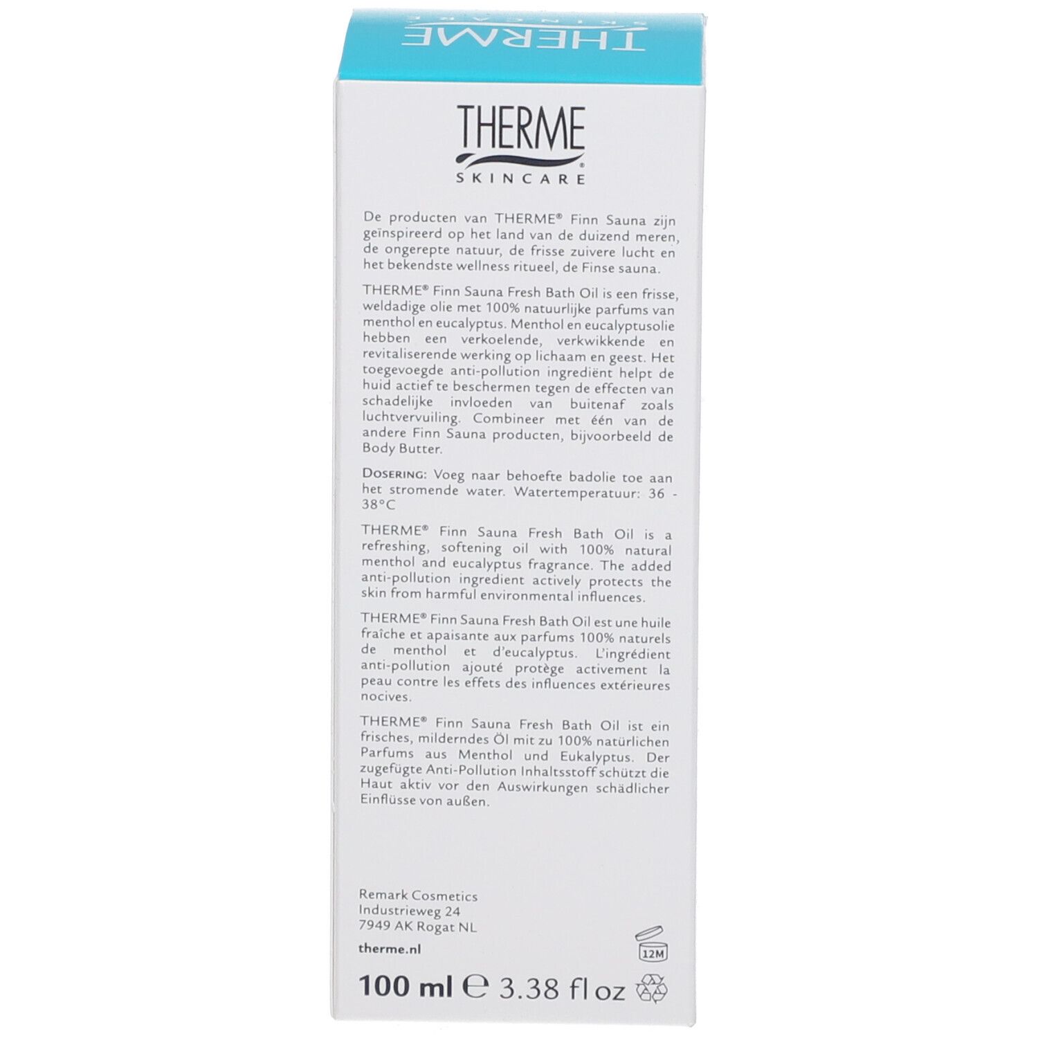 Therme Finn Sauna Fresh Bath Oil