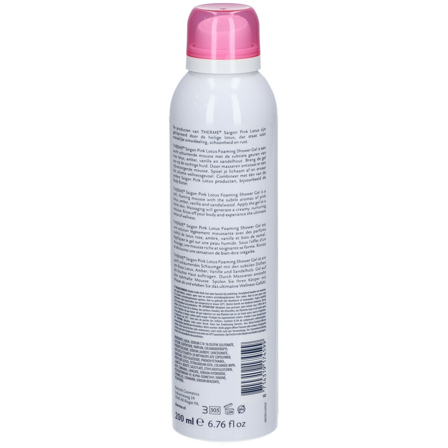 Therme Saigon Pink Lotus Foaming Shower Gel