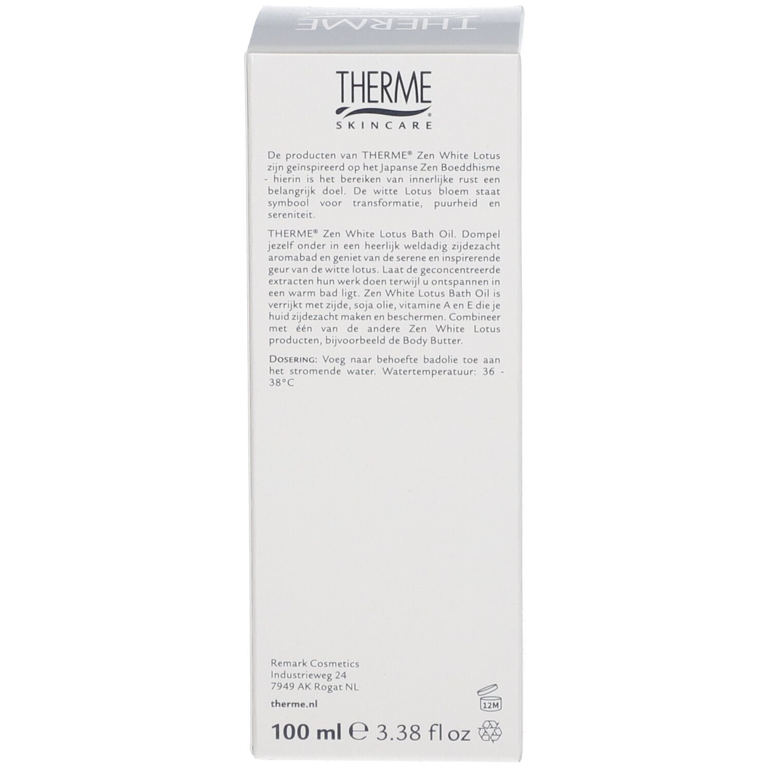 Therme Zen White Lotus Bath Oil