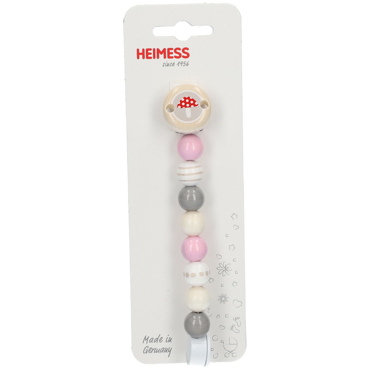 Heimess Accroche-Tétine Bois Champignon