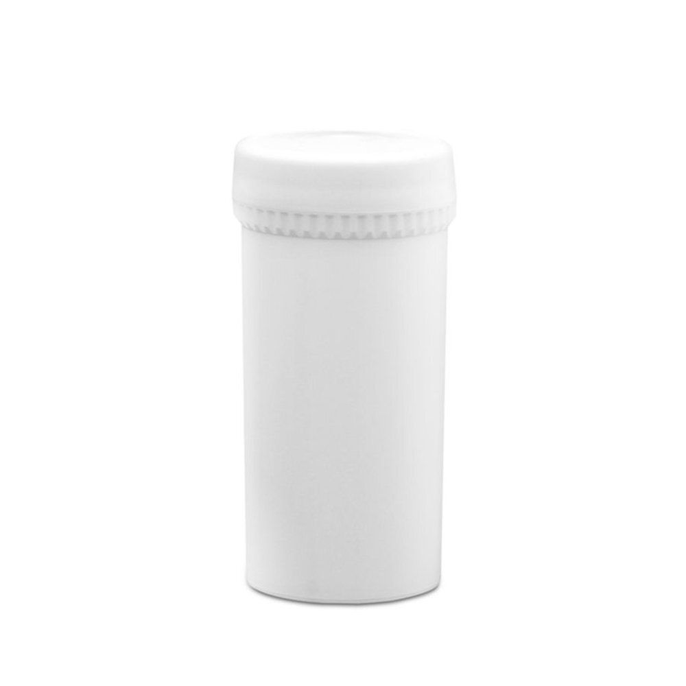 Witte pot met deksel en veiligheidsring.