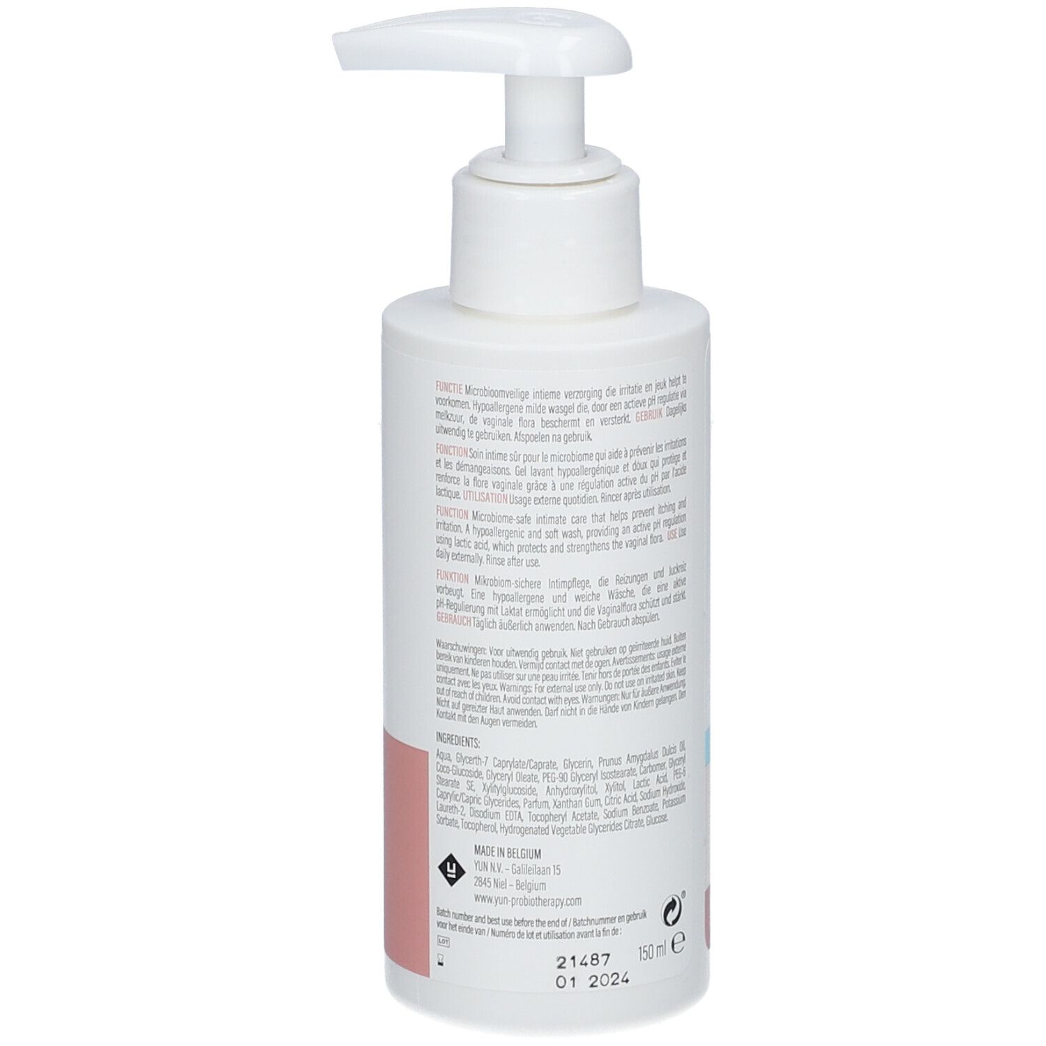 YUN VGN HYDRA Gel Nettoyant intime doux pour le microbiome