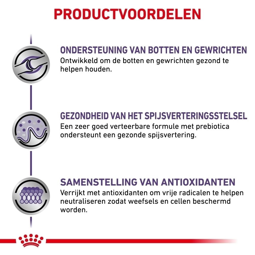 Productvoordelen: Ondersteuning van botten en gewrichten, gezondheid van het spijsverteringsstelsel, antioxidanten.