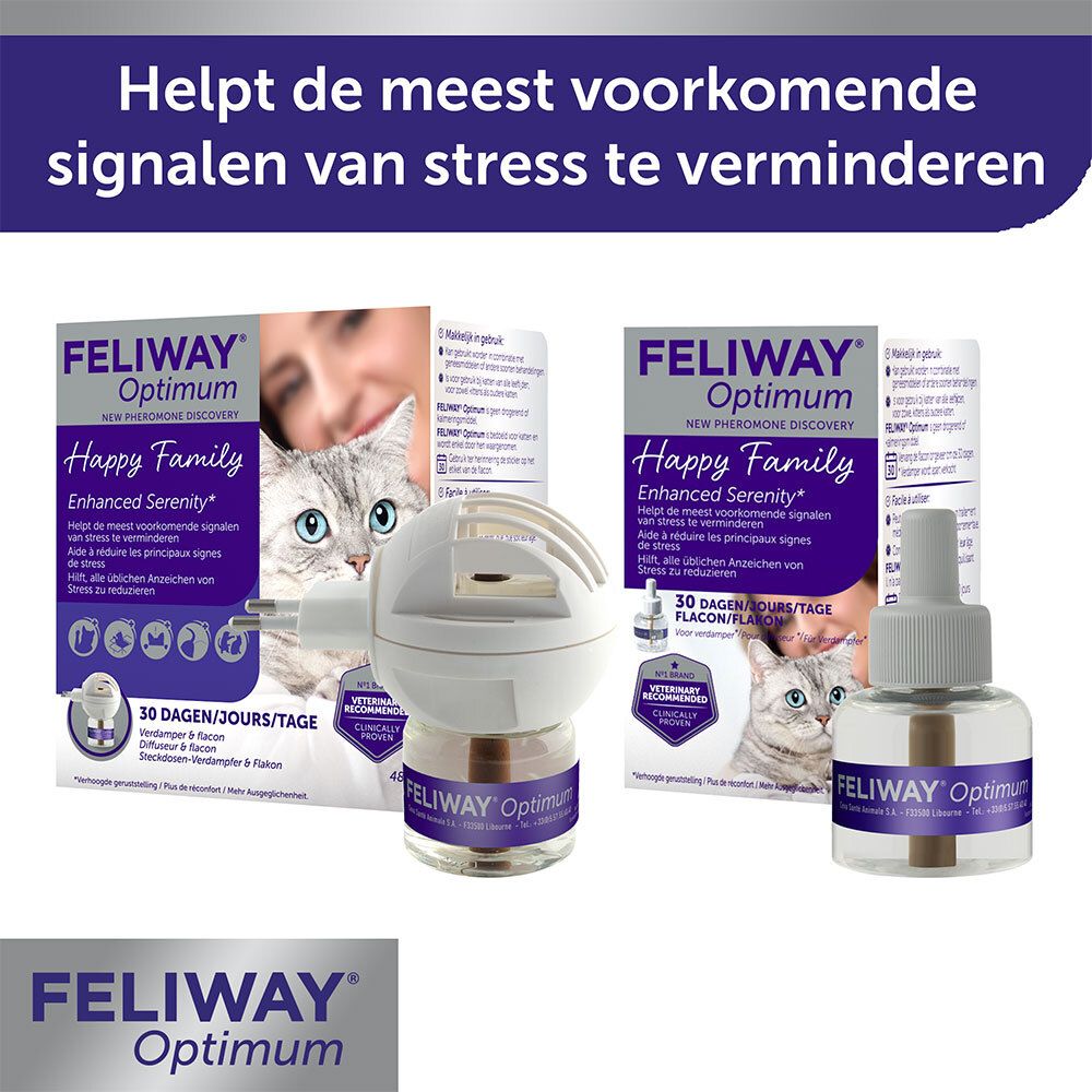 Feliway® Optimum Happy Family Navulling 3 Maanden