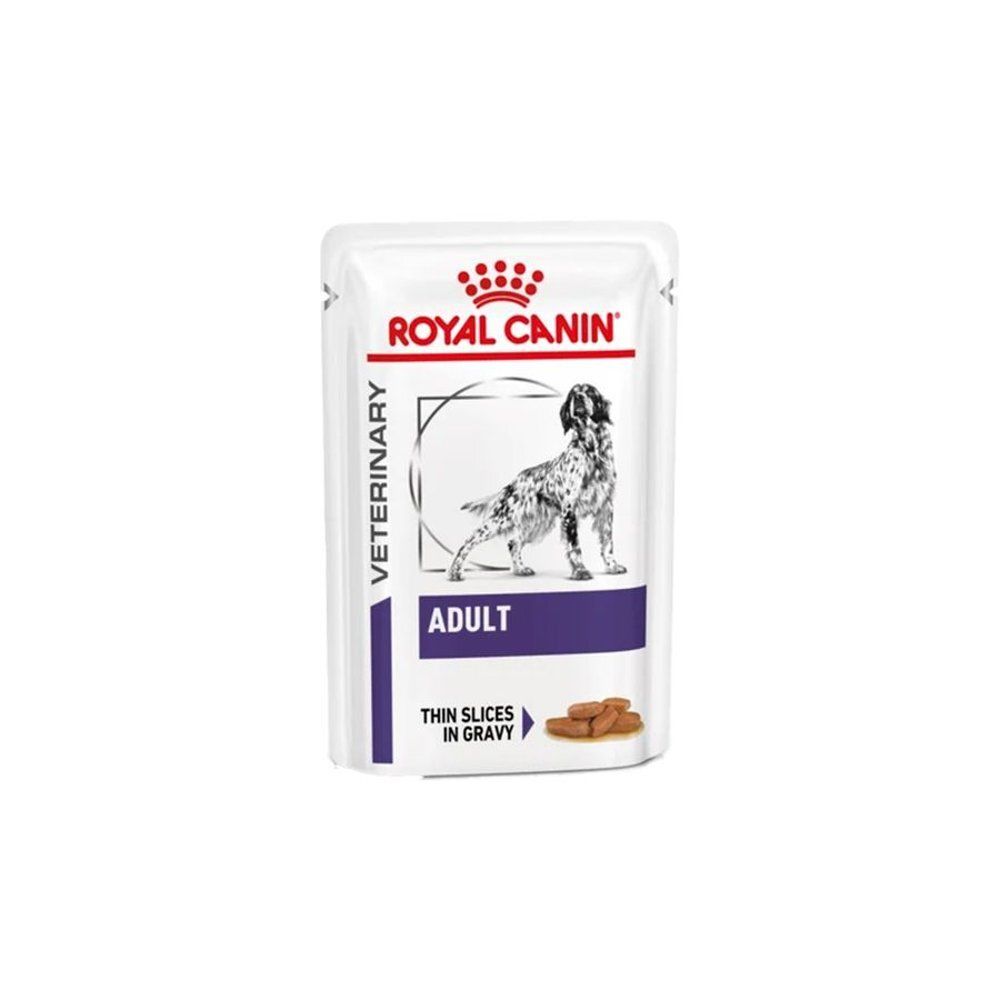 Royal Canin Veterinary Adult: 100g zakje, dunne plakjes in saus voor honden.