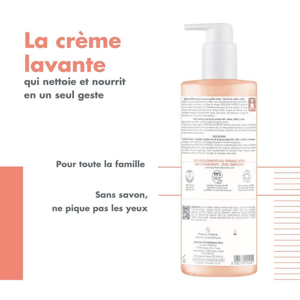 Avène Xeracalm Nutrition Crème de Douche 500 ml - farmaline.be