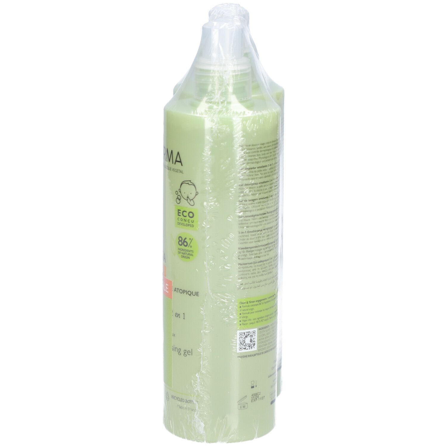 A-Derma Exomega Control Wasgel Lichaam & Haren 500ml DUO