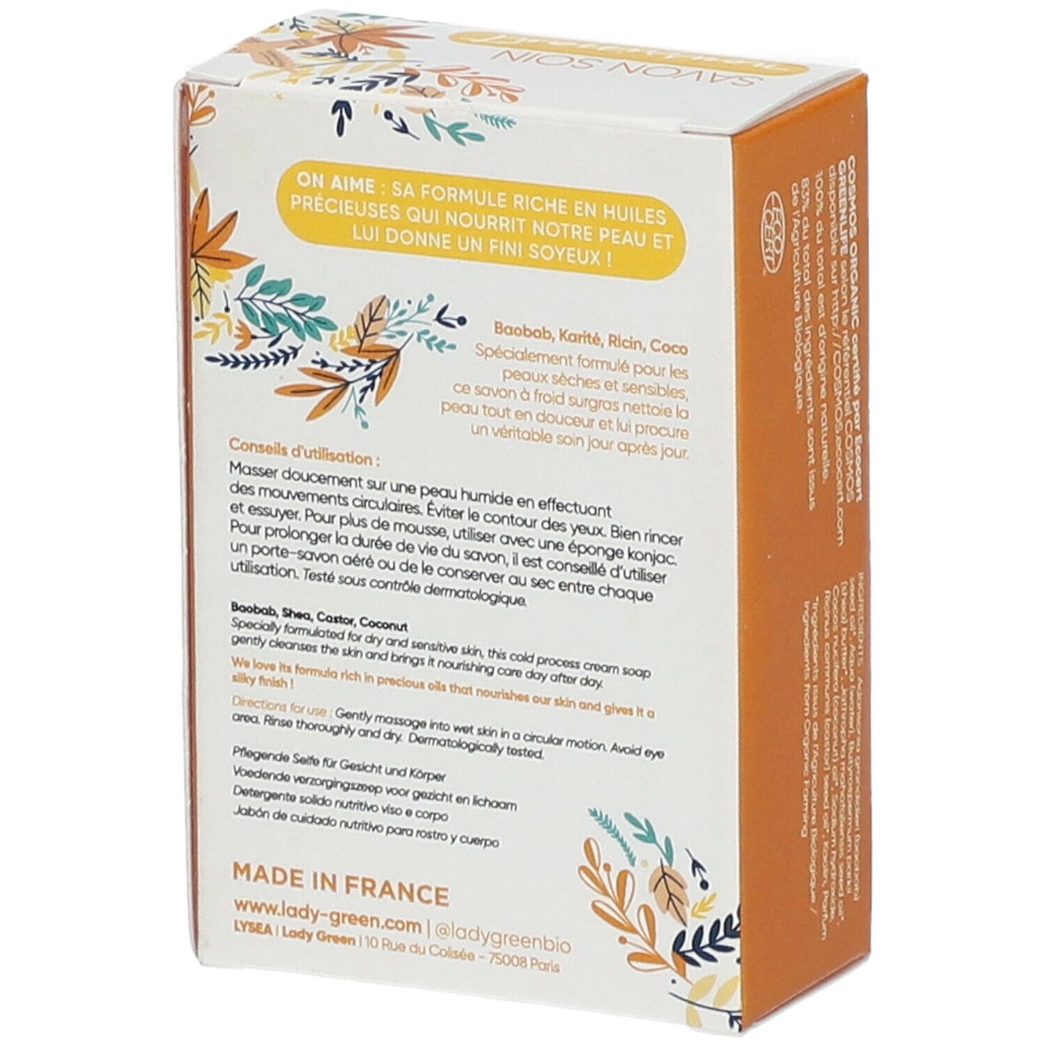 Lady Green Nourishing Soap Care Bio