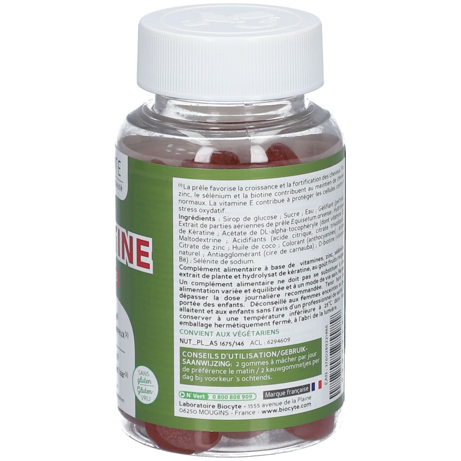 Biocyte Keratine Gummies 60 pc(s) - Farmaline