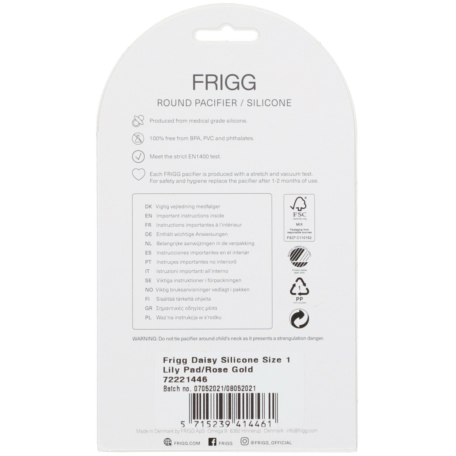Frigg Sucette Daisy Lily - Rose Gold Silicone 0-6 Moins