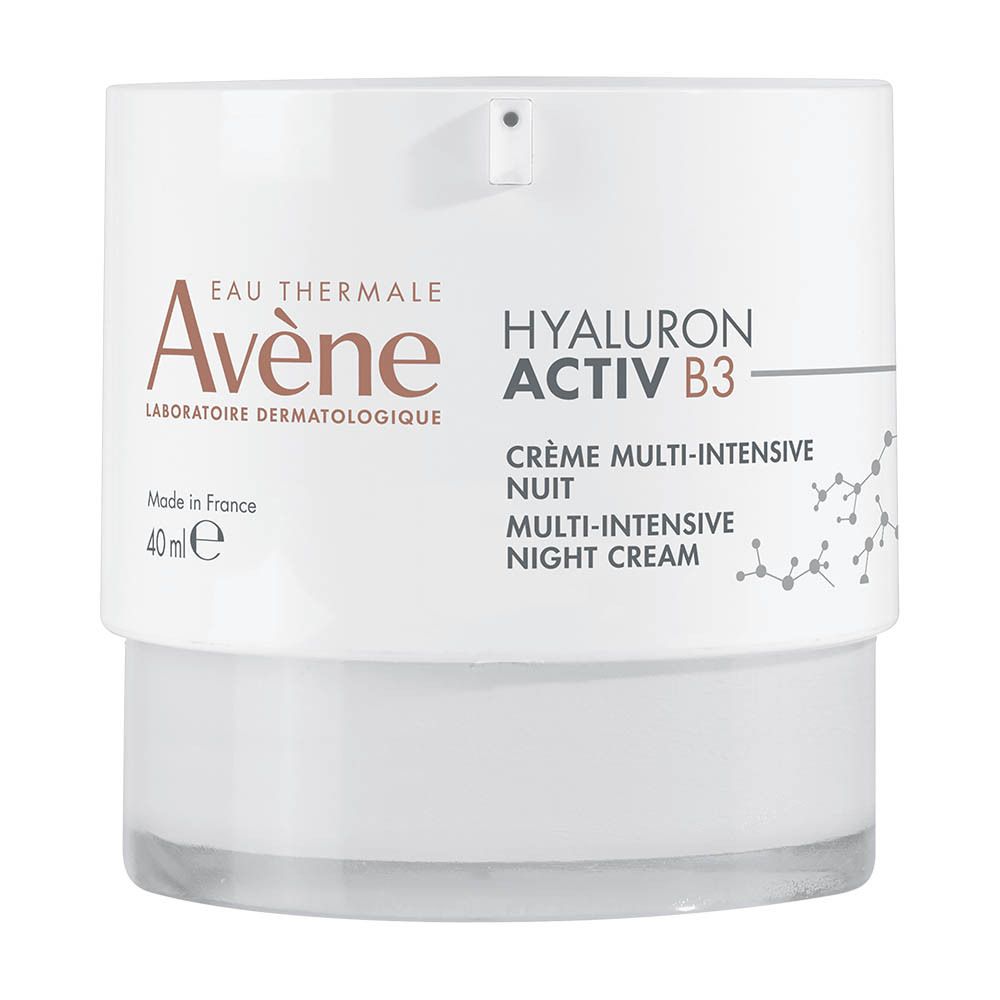 Crème de nuit Avene Hyaluron Activ B3 dans un pot blanc, 40ml.