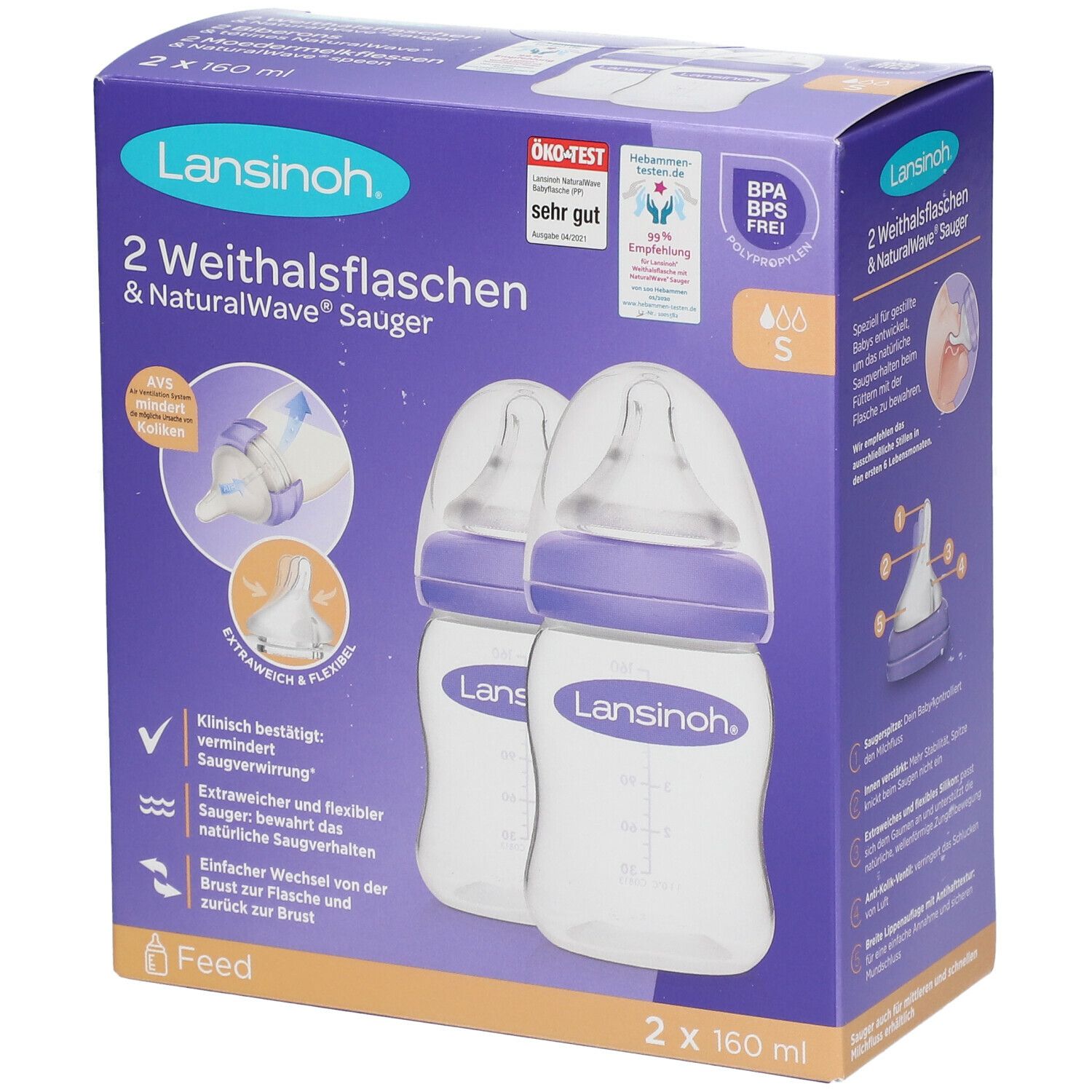 Lansinoh Biberon Avec Tétine NaturalWave®