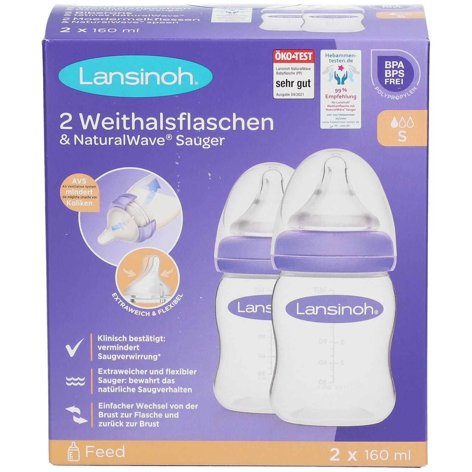 Lansinoh Biberon Avec Tétine NaturalWave®