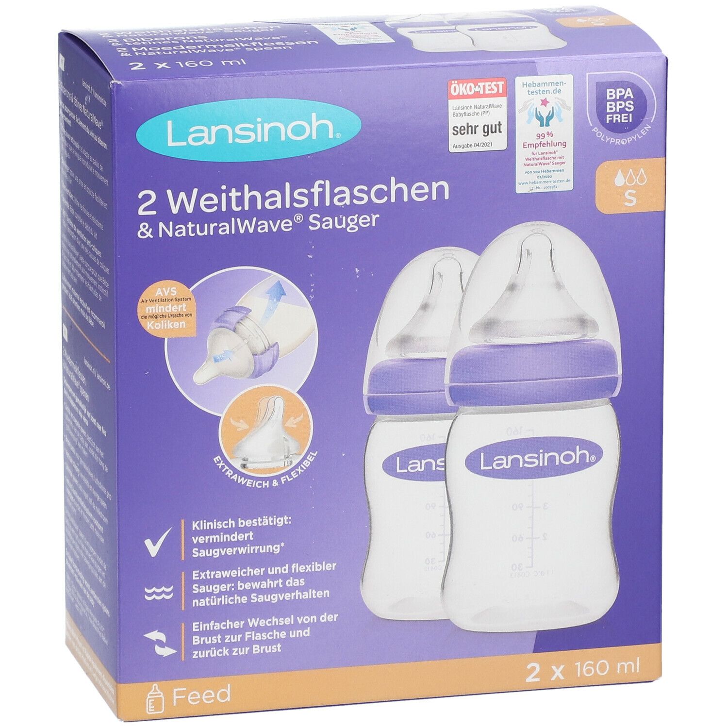 Lansinoh Biberon Avec Tétine NaturalWave®