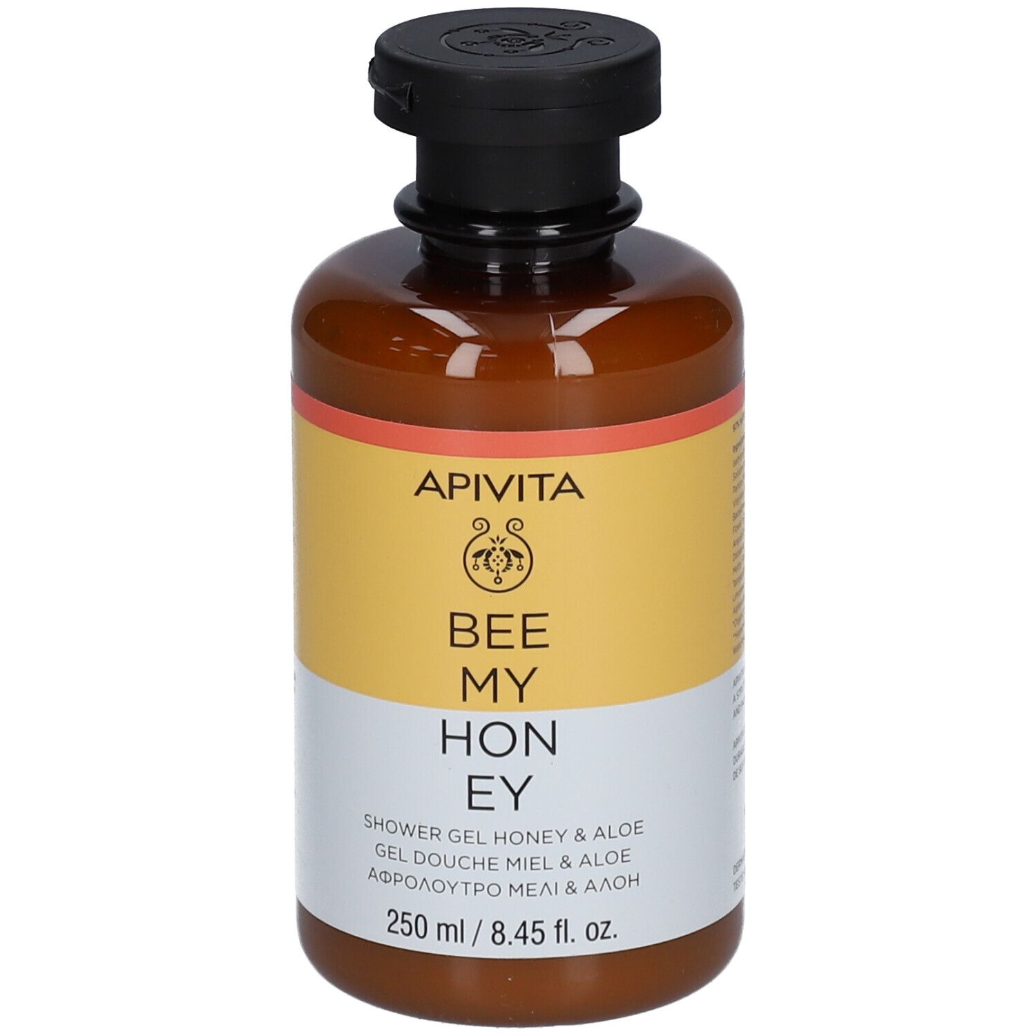 Apivita Bee My Honey Douchegel Honing & Aloë in bruine fles, 250 ml.