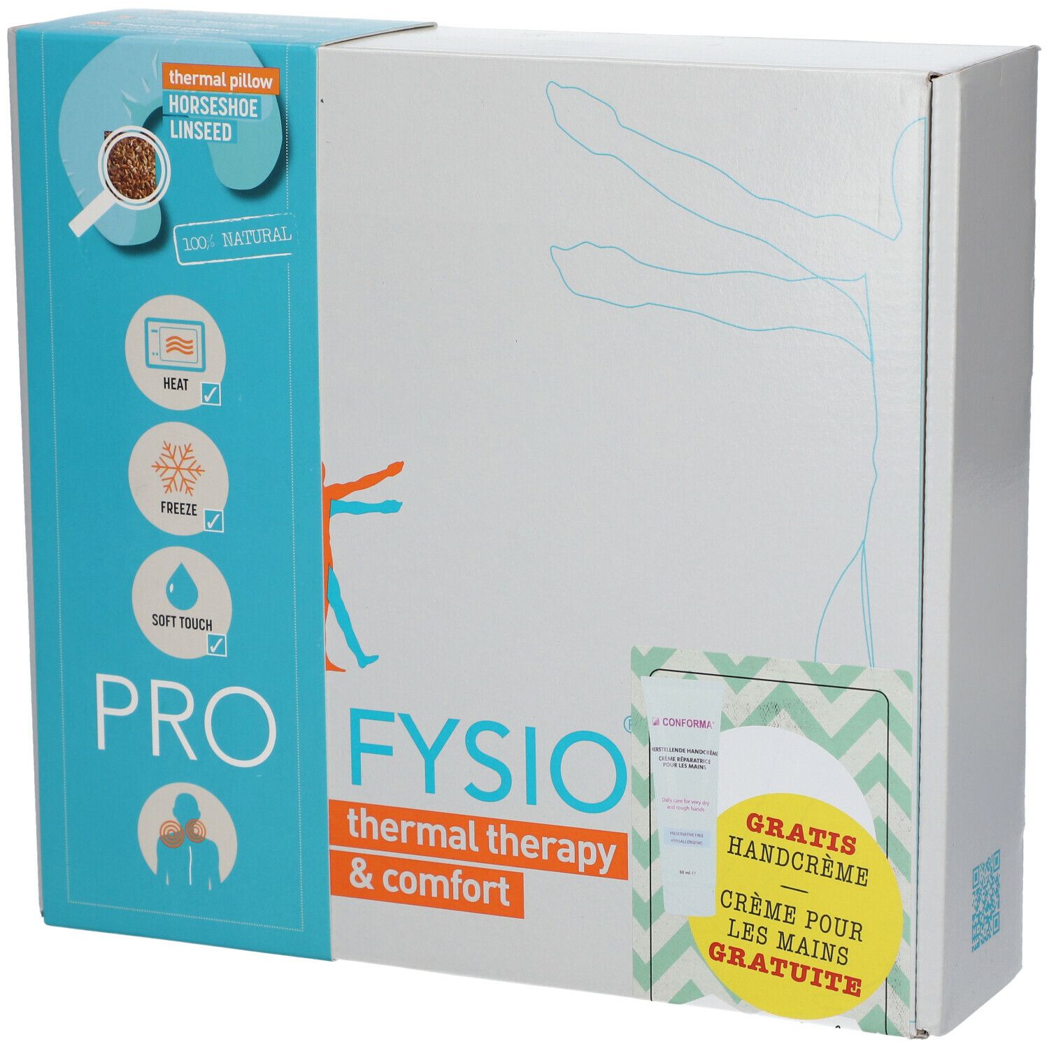 ProFysio Coussin Graine De Lin Modèle Fer à Cheval + Crème pour les Mains GRATUITEMENT