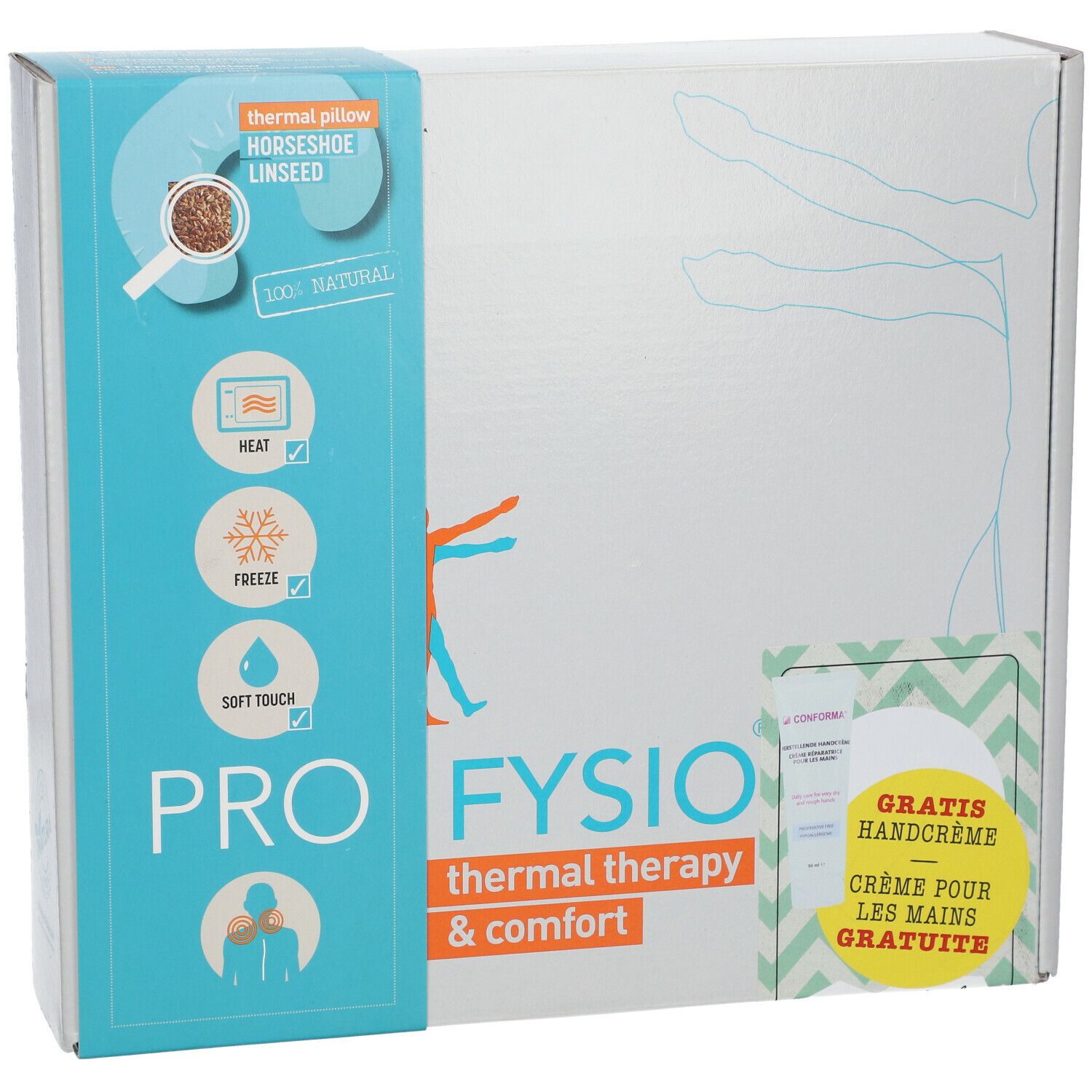 ProFysio Coussin Graine De Lin Modèle Fer à Cheval + Crème pour les Mains GRATUITEMENT