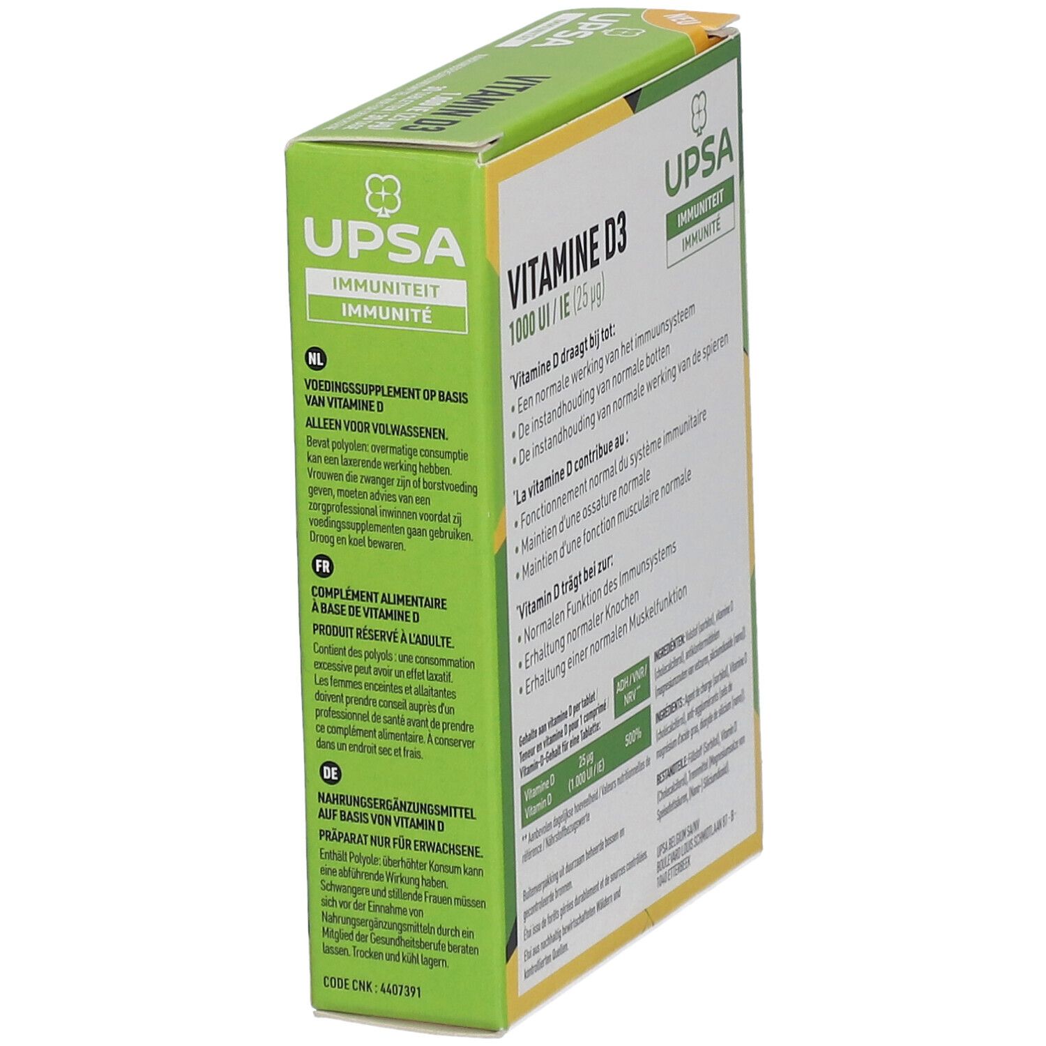 UPSA-D Immunity Vitamine D3 1000UI / EI