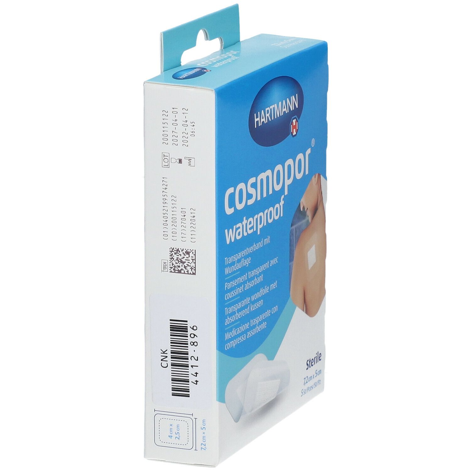 Hartmann Cosmopor® Pansement Waterproof 7,2 cm x 5 cm 901980