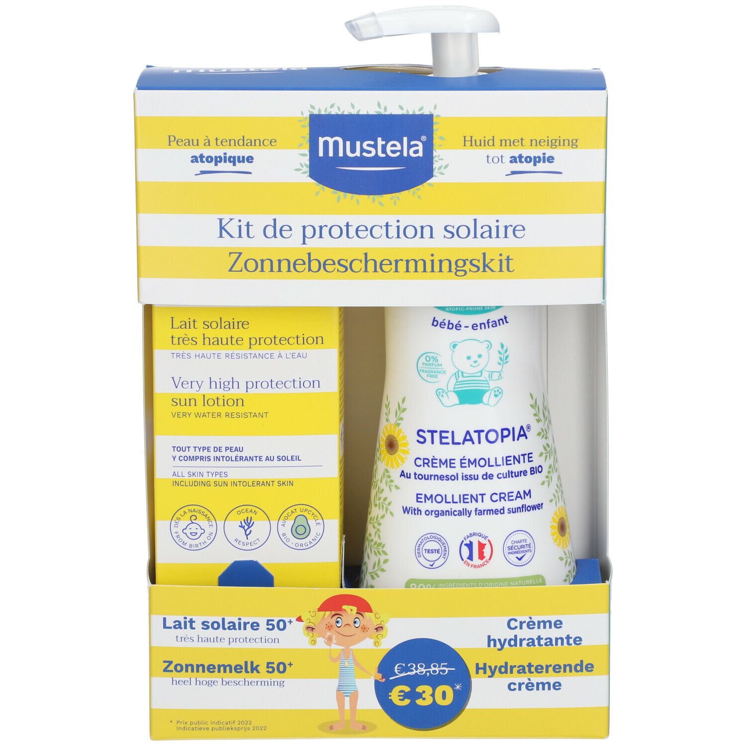 MUSTELA® Kit de protection solaire SPF50+