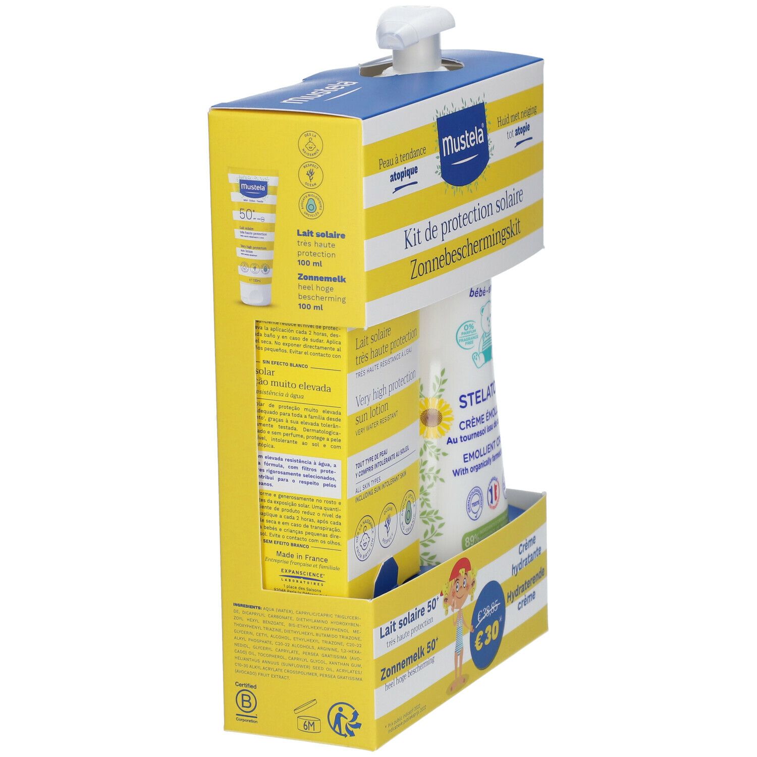 MUSTELA® Kit de protection solaire SPF50+