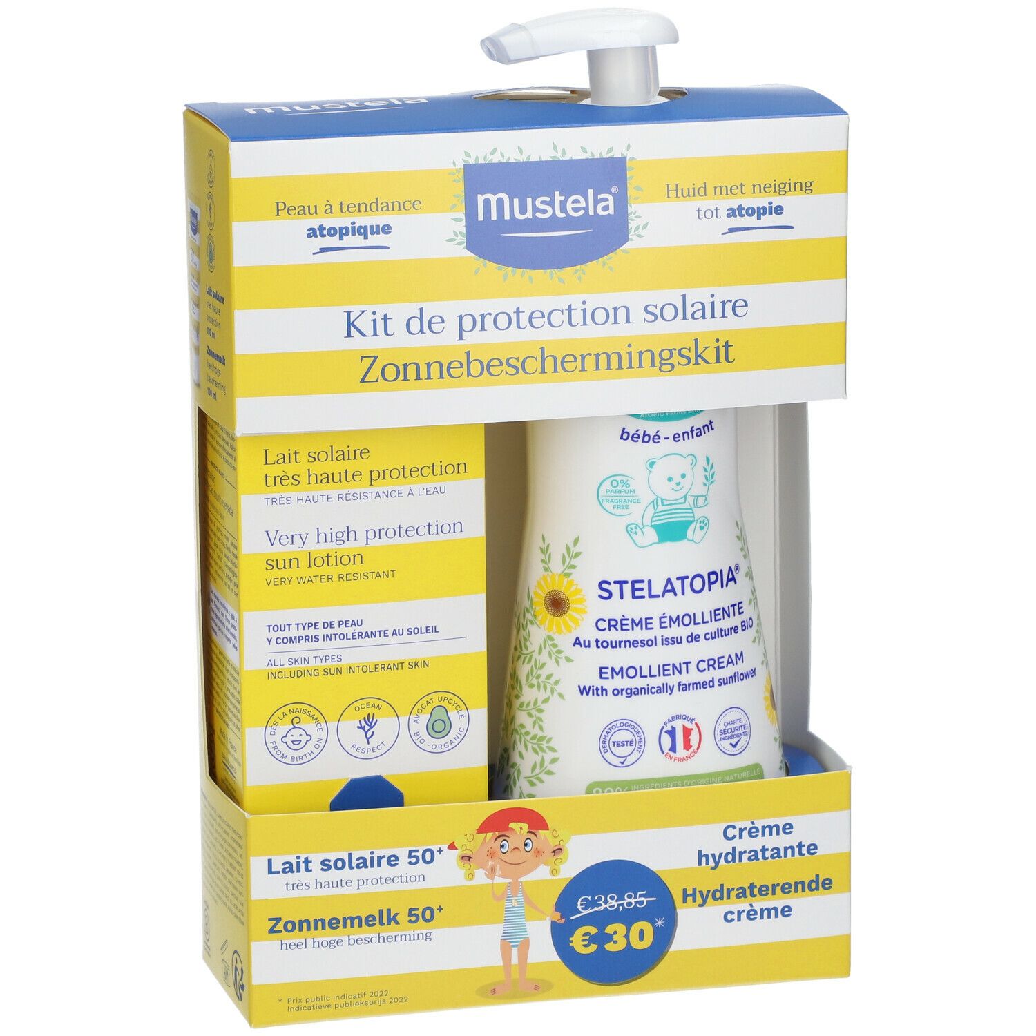MUSTELA® Kit de protection solaire SPF50+