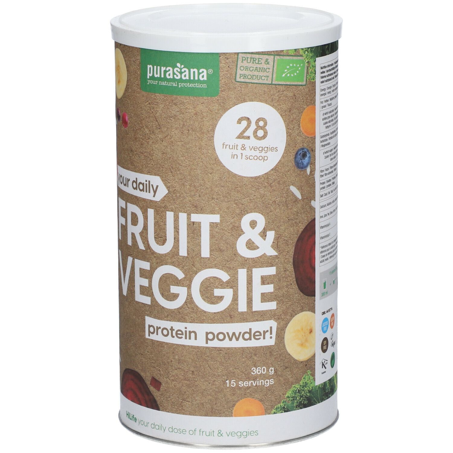 Purasana® Fruit & Veggie Poudre de Protéines Bio