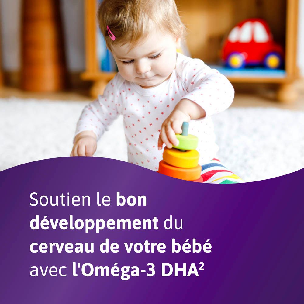 Boîte Omnibionta 3. Texte : Acide folique Plus, Choline. Contient comprimés et gélules.
