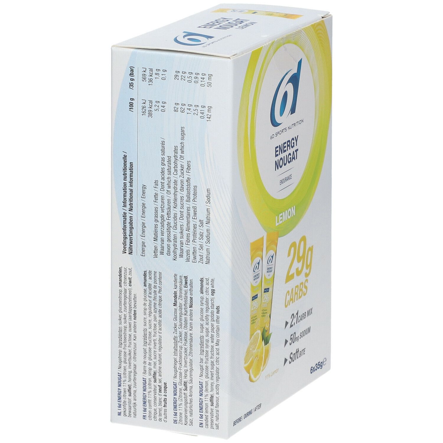 6D Sports Nutrition Energy Nougat Lemon
