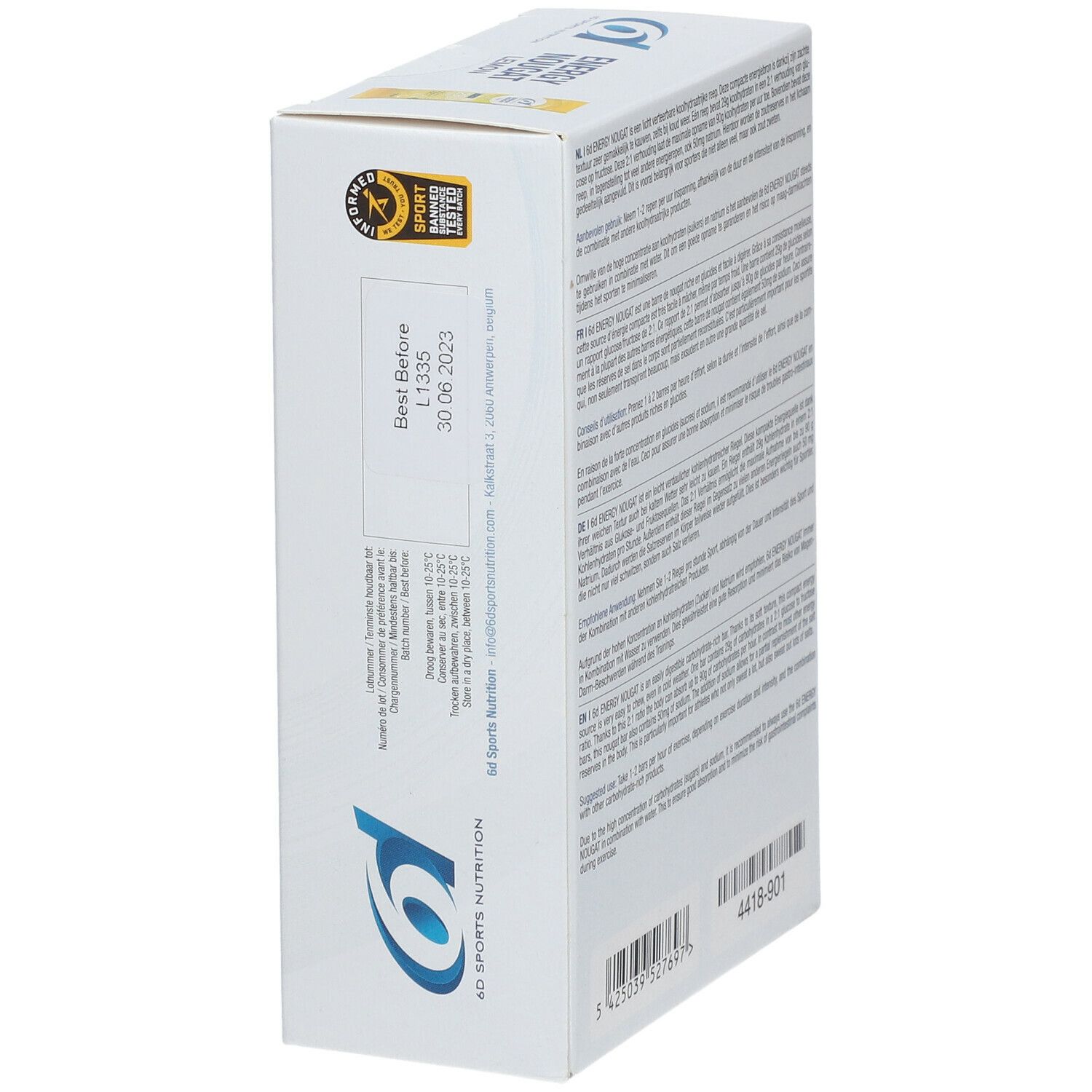 6D Sports Nutrition Energy Nougat Lemon