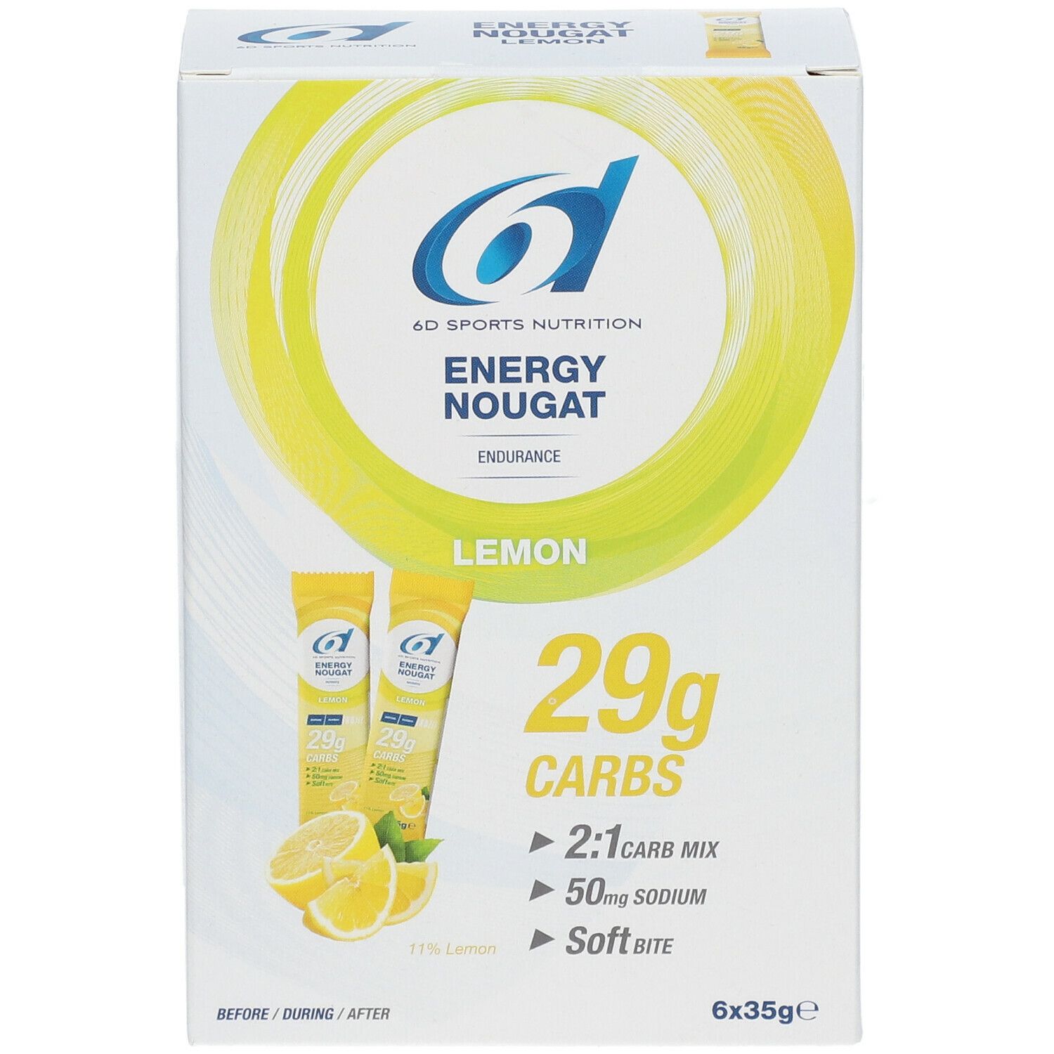 6D Sports Nutrition Energy Nougat Lemon
