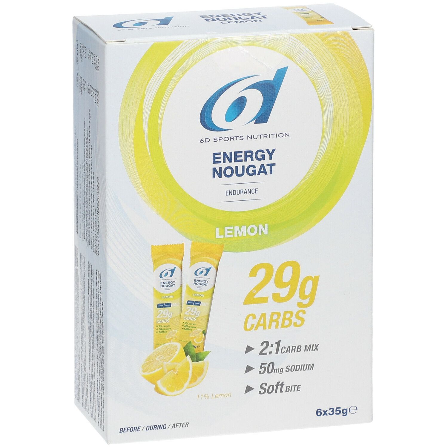 6D Sports Nutrition Energy Nougat Lemon