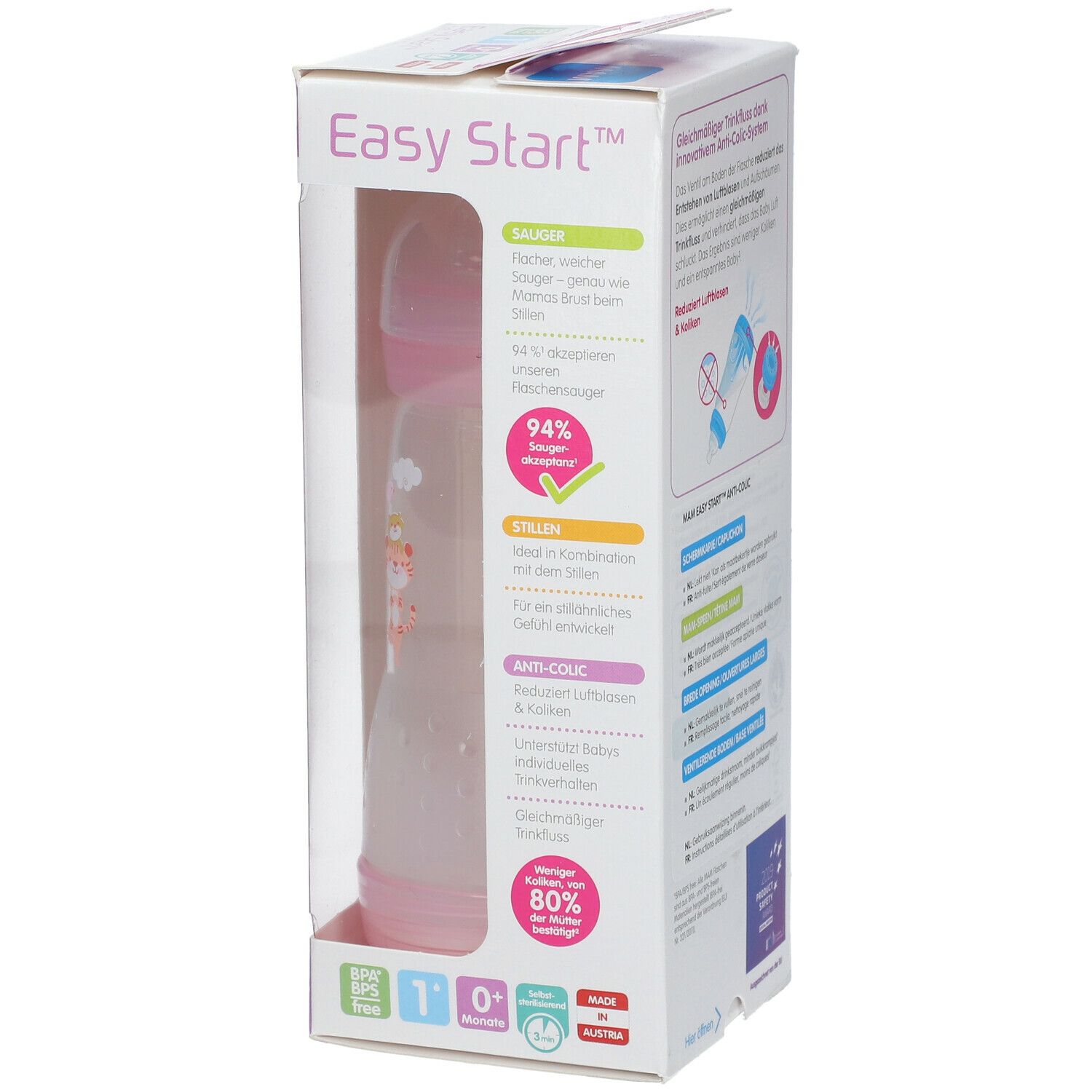 MAM Easy Start™ Anti-Koliek Zuigfles Girl 0 Maanden+