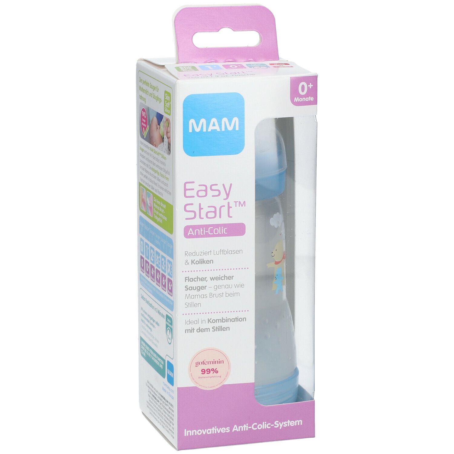 MAM Easy Start™ Anti-Koliek Zuigfles Boy 0 Maanden+