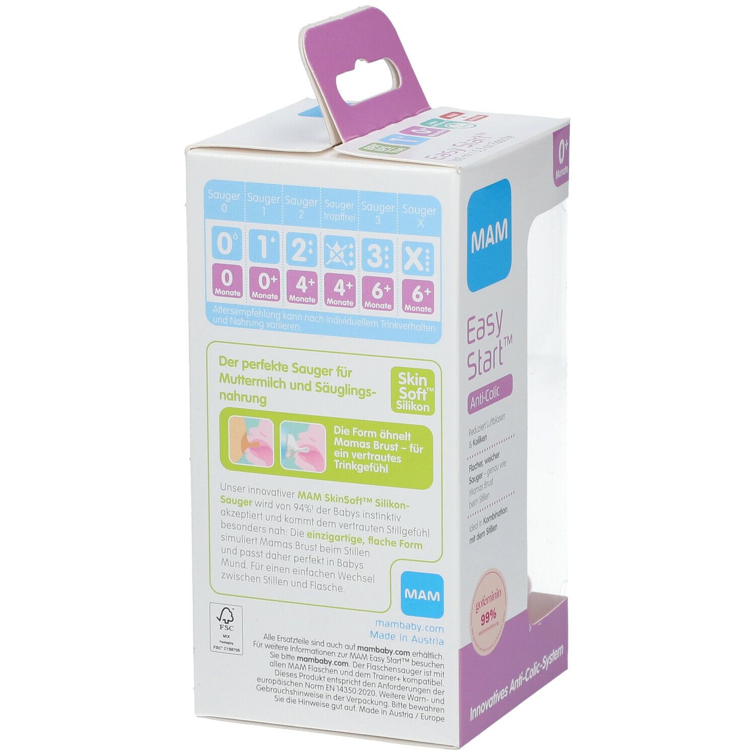 MAM Easy Start™ Anti-Colique Biberon Fille 0 Mois+