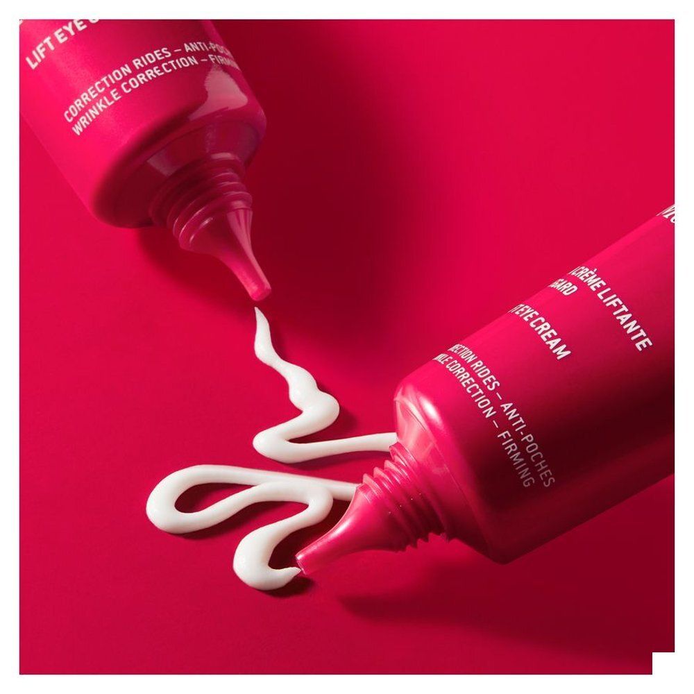 Emballage Nuxe Merveillance Lift crème regard avec informations produit et sceaux.