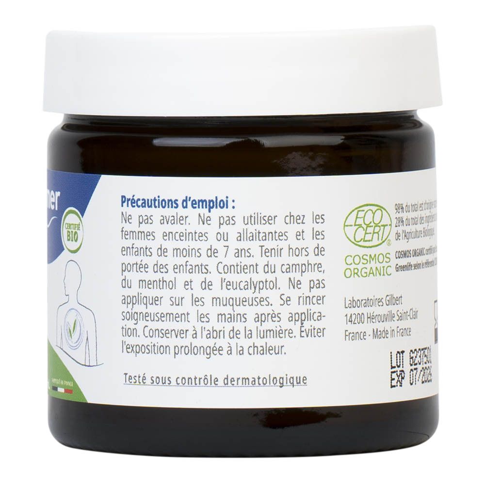 Bruine pot met witte deksel. Opschrift: Marimer, Balsem Pectoral. Tekst in het Frans en Nederlands.